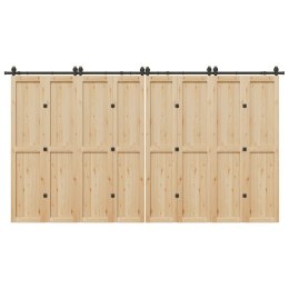 SYSTEM DO MONTAŻU DRZWI PRZESUWNYCH 400CM STAL CZARNY