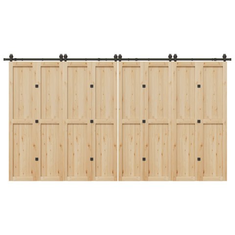 SYSTEM DO MONTAŻU DRZWI PRZESUWNYCH 400CM STAL CZARNY