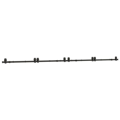 SYSTEM DO MONTAŻU DRZWI PRZESUWNYCH 400CM STAL CZARNY
