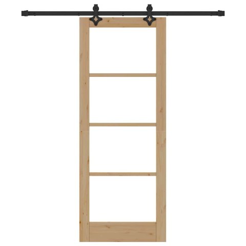 DRZWI PRZESUWANE ORKDAL BRĄZOWY 78X202CM DREWNO I METAL