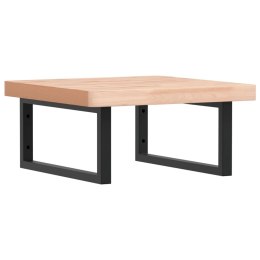 PÓŁKA ŚCIENNA POD UMYWALKĘ STAL I LITE DREWNO BUKOWE