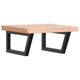 PÓŁKA ŚCIENNA POD UMYWALKĘ STAL I LITE DREWNO BUKOWE