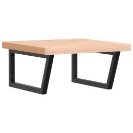 PÓŁKA ŚCIENNA POD UMYWALKĘ STAL I LITE DREWNO BUKOWE