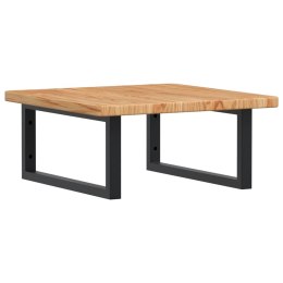 PÓŁKA ŚCIENNA POD UMYWALKĘ STAL I LITE DREWNO DĘBOWE