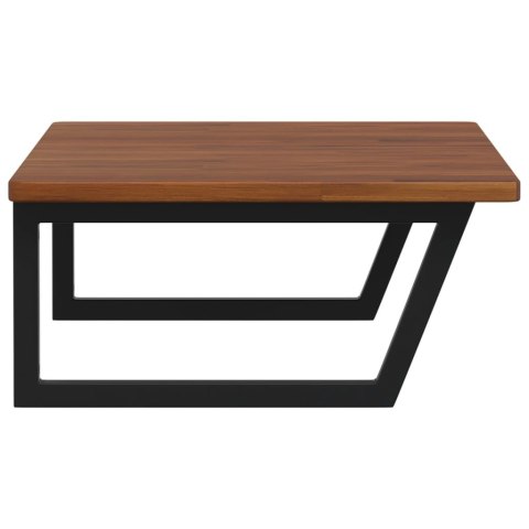 PÓŁKA ŚCIENNA POD UMYWALKĘ STAL I LITE DREWNO DĘBOWE