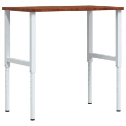 STOLIK ROBOCZY CIEMNY BRĄZ 100X60X(71,5-98)CM DREWNO DĘBOWE