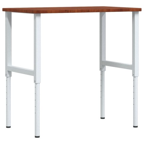 STOLIK ROBOCZY CIEMNY BRĄZ 100X60X(71,5-98)CM DREWNO DĘBOWE