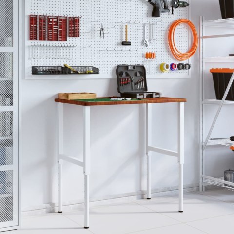 STOLIK ROBOCZY CIEMNY BRĄZ 100X60X(71,5-98)CM DREWNO DĘBOWE