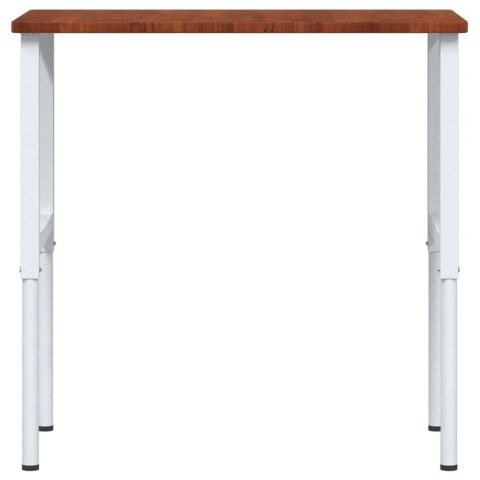 STOLIK ROBOCZY CIEMNY BRĄZ 100X60X(71,5-98)CM DREWNO DĘBOWE