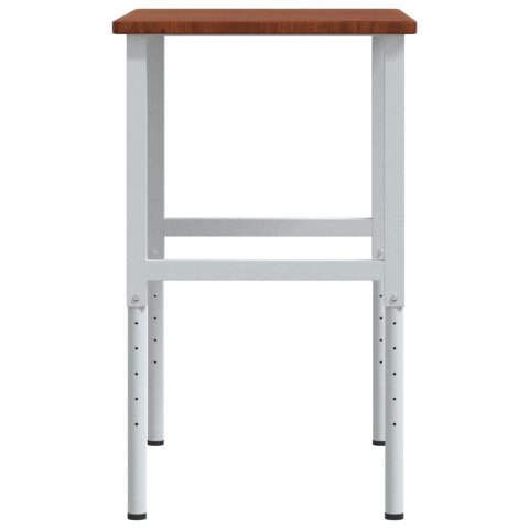 STOLIK ROBOCZY CIEMNY BRĄZ 100X60X(71,5-98)CM DREWNO DĘBOWE