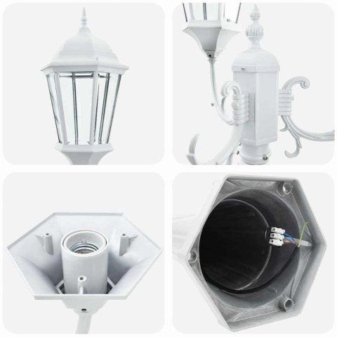 LAMPA OGRODOWA BIAŁY 235CM ALUMINIUM