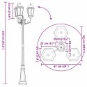 LAMPA OGRODOWA KOLOR BRONZU 235CM ALUMINIUM