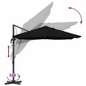 PARASOL ROMAŃSKI Z BOCZNYM MOCOWANIEM CZARNY I CZARNY
