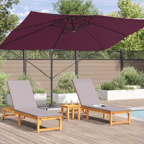 PARASOL ROMAŃSKI Z BOCZNYM MOCOWANIEM CZERWONY I CZARNY