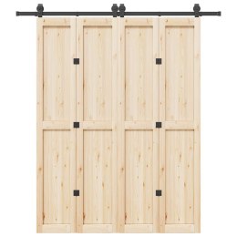 SYSTEM DO MONTAŻU DRZWI PRZESUWNYCH 200CM STAL CZARNY