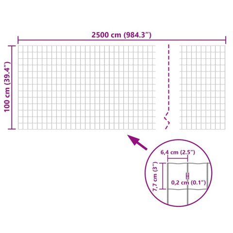 EURO OGRODZENIE STALOWE 25X 1M SZARE