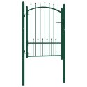 FURTKA OGRODZENIOWA Z GROTAMI STALOWA 100X125CM ZIELONA