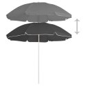PARASOL OGRODOWY NA STALOWYM SŁUPKU ANTRACYTOWY 180CM