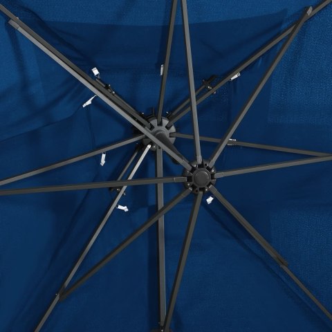 PARASOL WISZĄCY Z PODWÓJNĄ CZASZĄ LAZUROWY 250X250CM