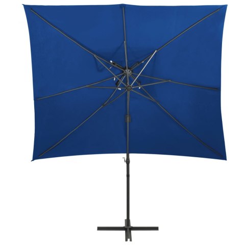 PARASOL WISZĄCY Z PODWÓJNĄ CZASZĄ LAZUROWY 250X250CM