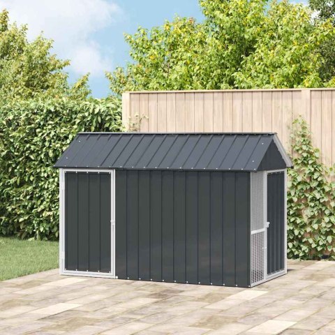 KLATKA DLA PTAKÓW Z PRZECHOWYWANIEM ANTRACYT 215X112X141CM