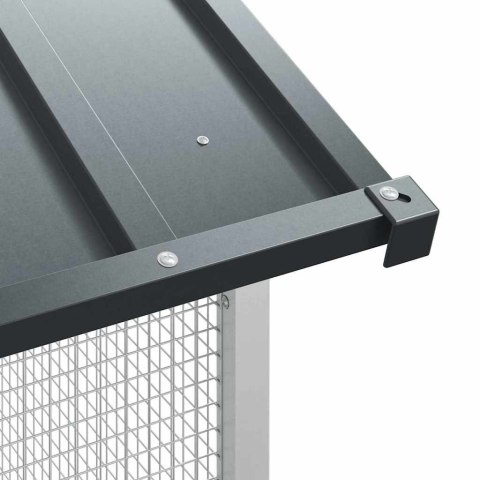 KLATKA DLA PTAKÓW Z PRZECHOWYWANIEM ANTRACYT 215X112X141CM