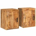 STOLIK NOCNY 2 PCS BRĄZOWY 35X33X48CM DREWNO Z MANGO