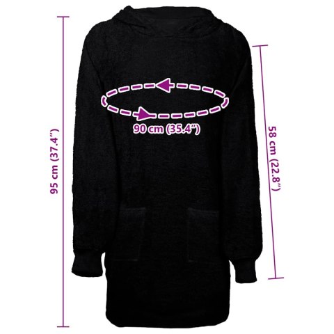 SZLAFROK KINN CZARNY L BAWEŁNA