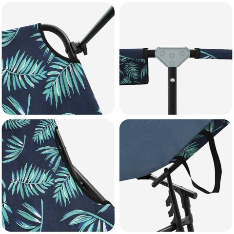 SKŁADANY LEŻAK Z PODUSZKĄ ZIELONY 56X190X81CM TKANINA