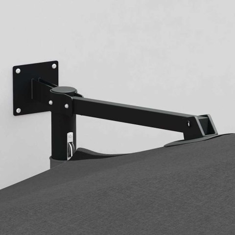 PARASOLKA OGRODOWA ANTRACYTOWY I CZARNY 248X248X148CM