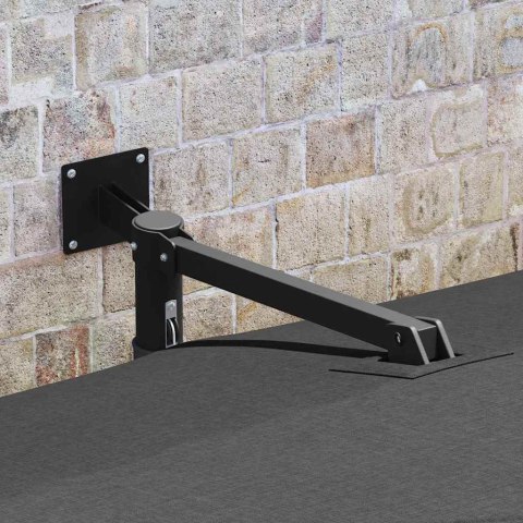 PARASOLKA OGRODOWA ANTRACYTOWY I CZARNY 248.5X247.5X160CM