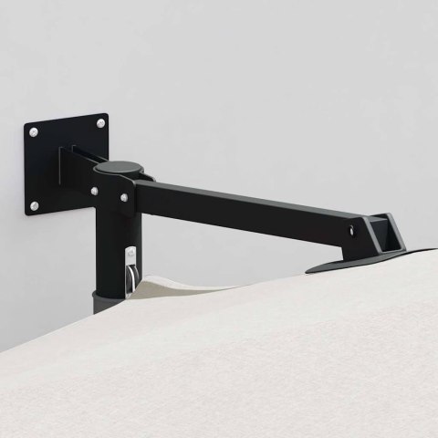 PARASOLKA OGRODOWA BEŻOWY I CZARNY 248X248X148CM