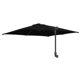 PARASOL ŚCIENNY TARASOWY CZARNY 248.5X247.5X160CM TKANINA