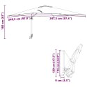 PARASOL ŚCIENNY TARASOWY CZARNY I CZARNY 248.5X247.5X160CM