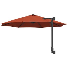 PARASOL ŚCIENNY TARASOWY CZERWONY I CZARNY 248X248X148CM