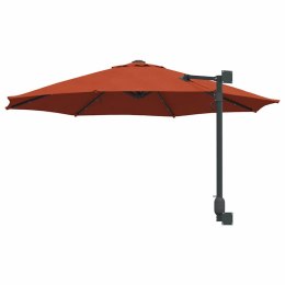 PARASOL ŚCIENNY TARASOWY CZERWONY I CZARNY 248X248X148CM