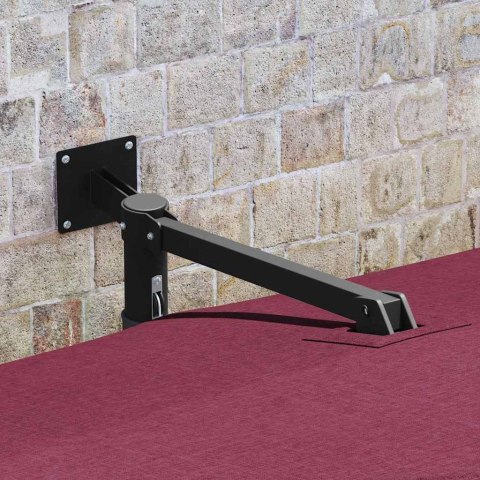 PARASOLKA OGRODOWA CZERWONY I CZARNY 248.5X247.5X160CM