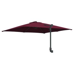 PARASOL ŚCIENNY TARASOWY CZERWONY I CZARNY 248.5X247.5X160CM