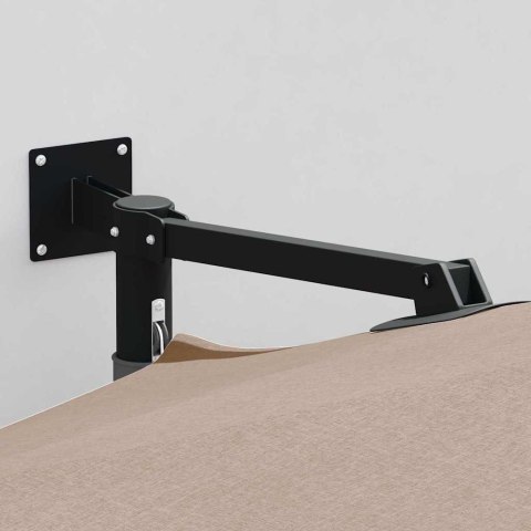 PARASOLKA OGRODOWA TAUPE I CZARNY 248X248X148CM