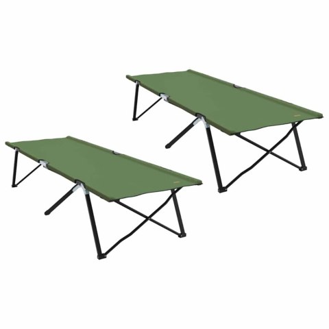 VidaXL Składane Łóżko Kempingowe 2 pcs Amy żółty 206 x 76 x 74 cm