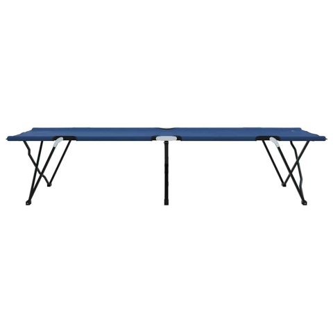 VidaXL Składane Łóżko Kempingowe 2 pcs Niebieski 206 x 76 x 74 cm