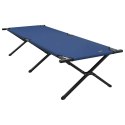 VidaXL Składane Łóżko Kempingowe 2 pcs Niebieski Tkanina Oxford