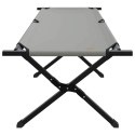 SKŁADANE ŁÓŻKO KEMPINGOWE 2 PCS SZARY TKANINA OXFORD