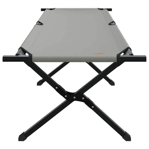SKŁADANE ŁÓŻKO KEMPINGOWE 2 PCS SZARY TKANINA OXFORD