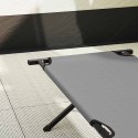 SKŁADANE ŁÓŻKO KEMPINGOWE 2 PCS SZARY TKANINA OXFORD