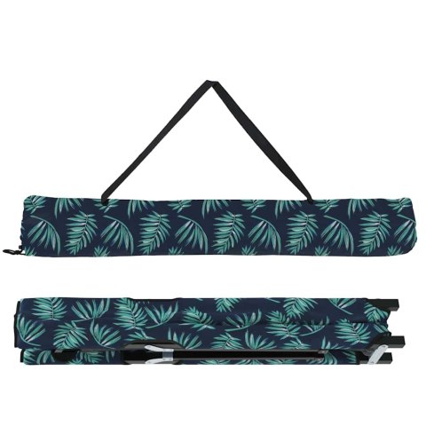 VidaXL Składane Łóżko Kempingowe 2 pcs Wzór w liście 206 x 76 x 74 cm