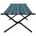 VidaXL Składane Łóżko Kempingowe 2 pcs Wzór w liście Tkanina Oxford