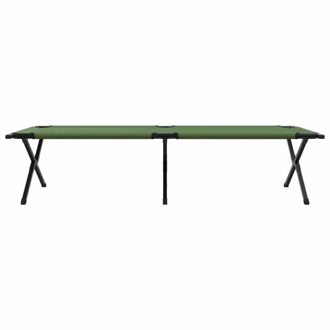 VidaXL Składane Łóżko Kempingowe Amy żółty Tkanina Oxford