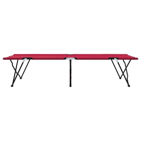 SKŁADANE ŁÓŻKO KEMPINGOWE SKŁADANIE CZERWONY 206X76X74CM