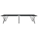 SKŁADANE ŁÓŻKO KEMPINGOWE RĘCZNE 2 PCS CZARNY 206X76X74CM